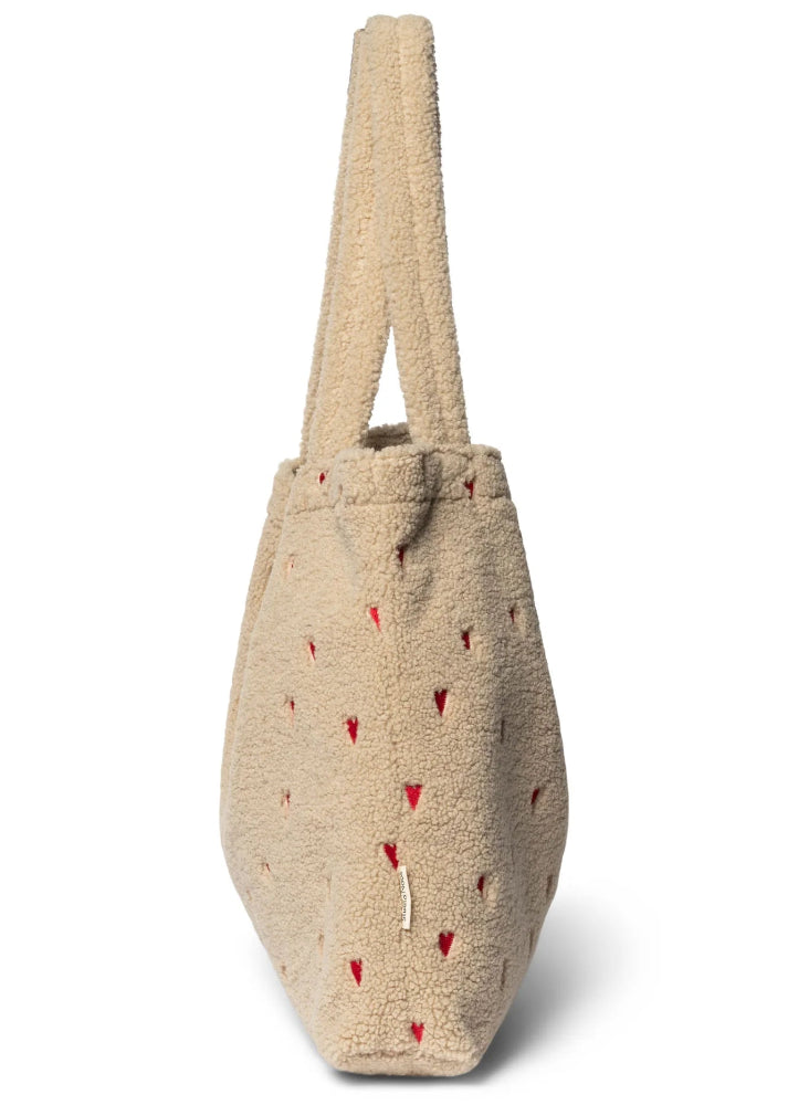 Studio Noos mom bag teddy ecru hearts 6096705554539
