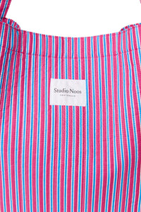 Studio Noos poplin mom bag raspberry striped 6151907618608 f