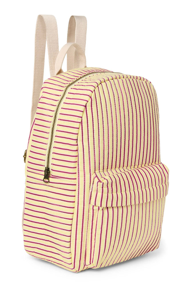 Buy Studio Noos poplin rugzak midi butter yellow striped