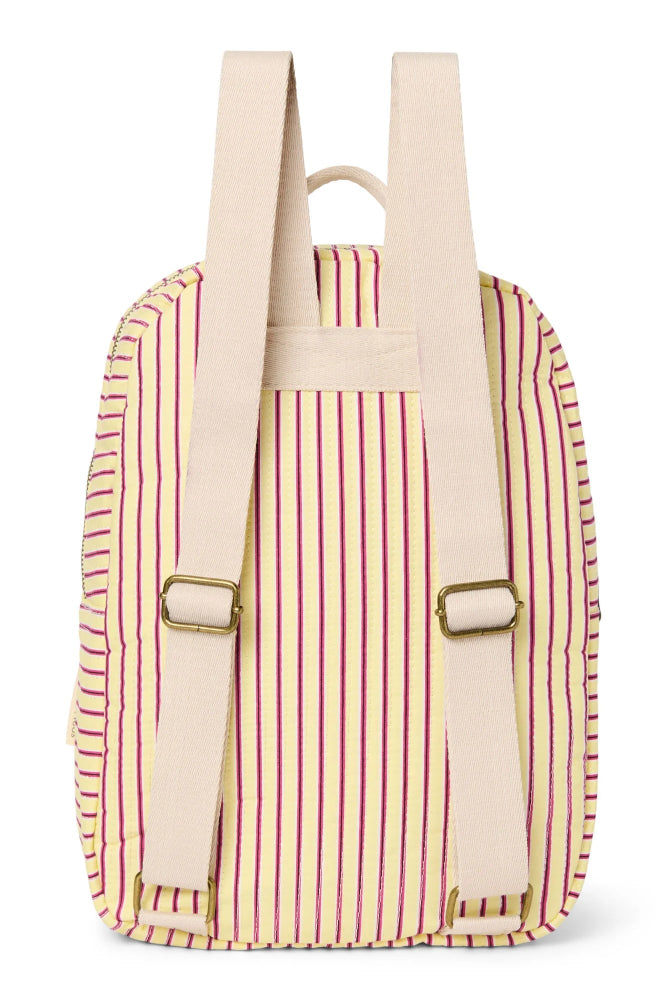 Studio Noos poplin rugzak midi butter yellow striped 6151908267263
