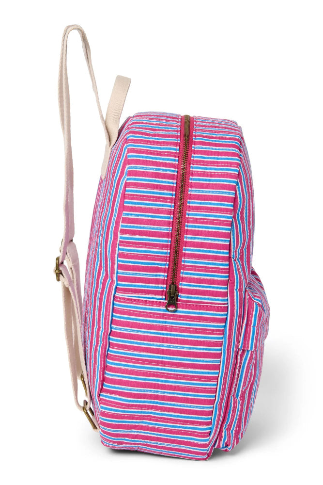 Studio Noos poplin rugzak midi raspberry striped 6151908221258