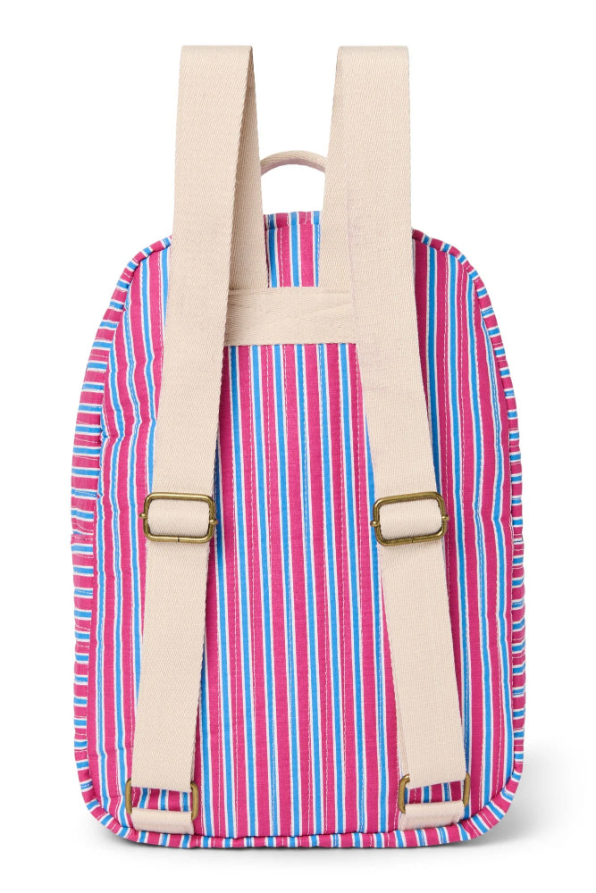 Studio Noos poplin rugzak midi raspberry striped 6151908221258