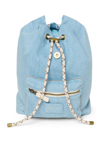 Studio Noos rugzak Denim midiDenimSolidMidiBackpackDrawstringc