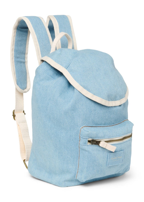 Studio Noos rugzak Denim midiDenimSolidMidiBackpackDrawstringd