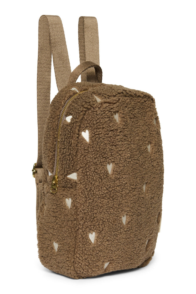 Studio Noos rugzak mini teddy brown hearts 6096706317362 c