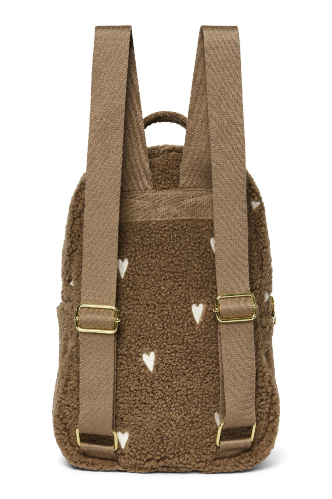 Studio Noos rugzak mini teddy brown hearts 6096706317362 e