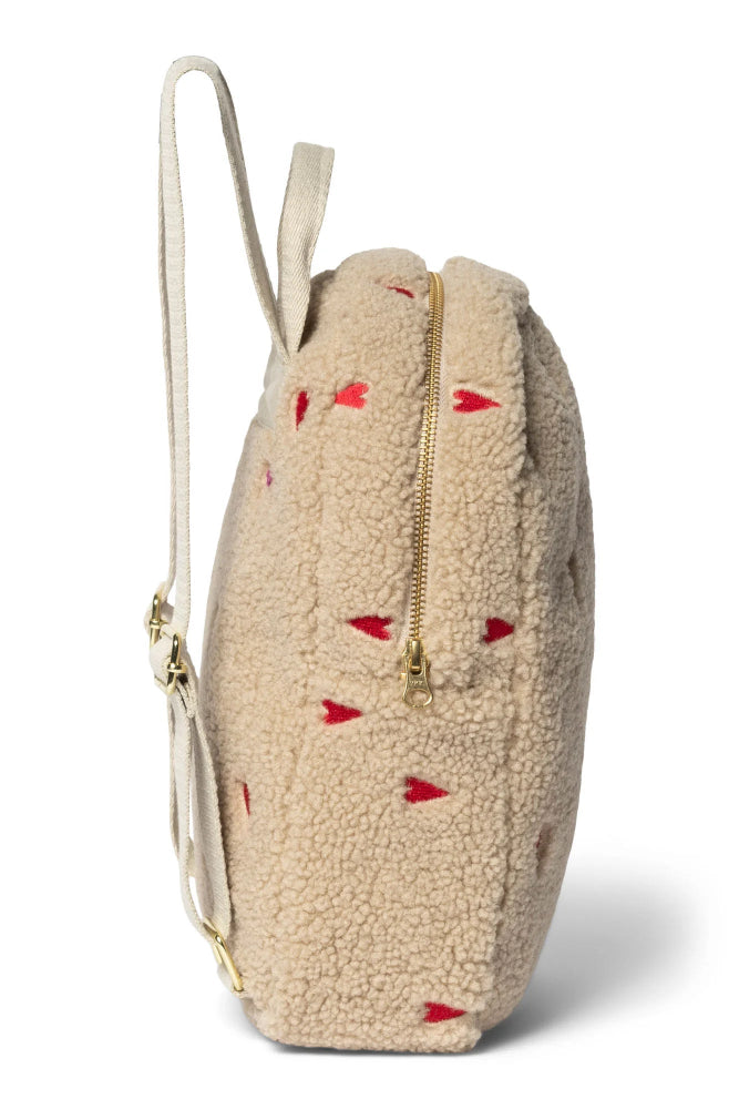 Studio Noos rugzak mini teddy ecru hearts 6096721975974