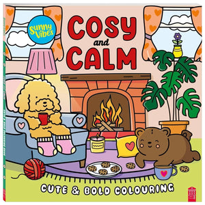 Sunny Vibes Cosy & Calm Cute & Bold Colouring Book