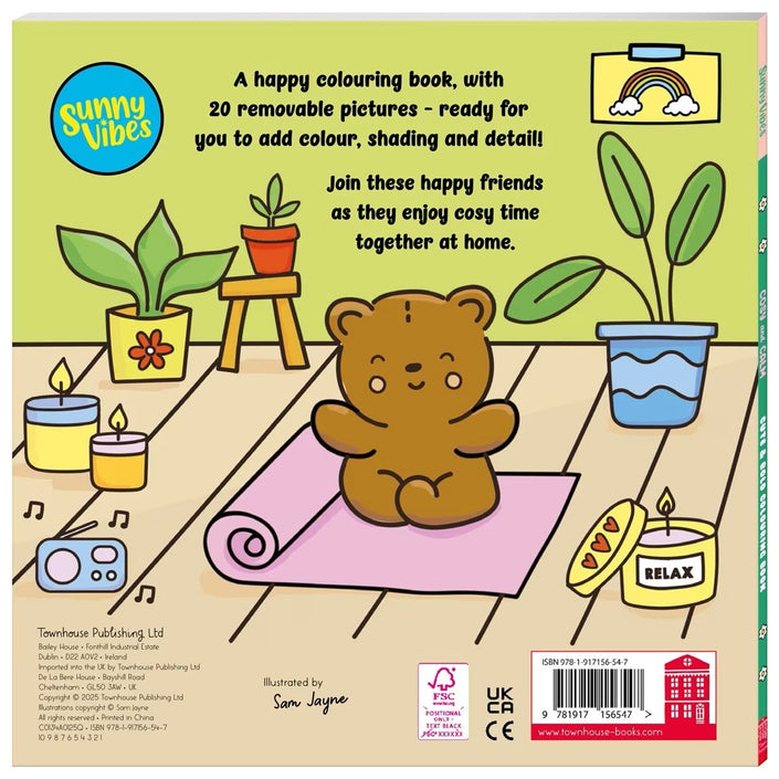 Sunny Vibes Cosy & Calm Cute & Bold Colouring Book e
