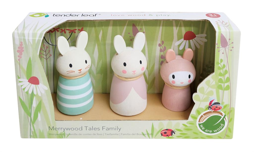 Tender Leaf Toys Family Rabbit 3yrs+ hout 