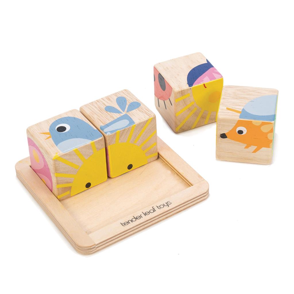 Buy Tender Leaf Toys wooden block puzzle 18 months+ / 4 pcs