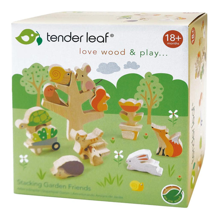 Tender Leaf Toys stacker garden friends 18 months +