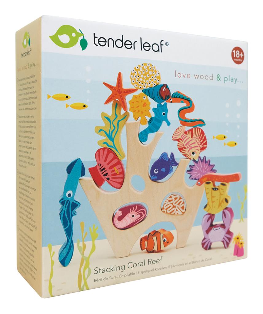 Tender Leaf Toys stacker coral reef 18 months + hout
