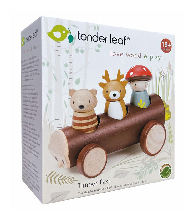 Tender Leaf Toys taxi forest animals 18 m +