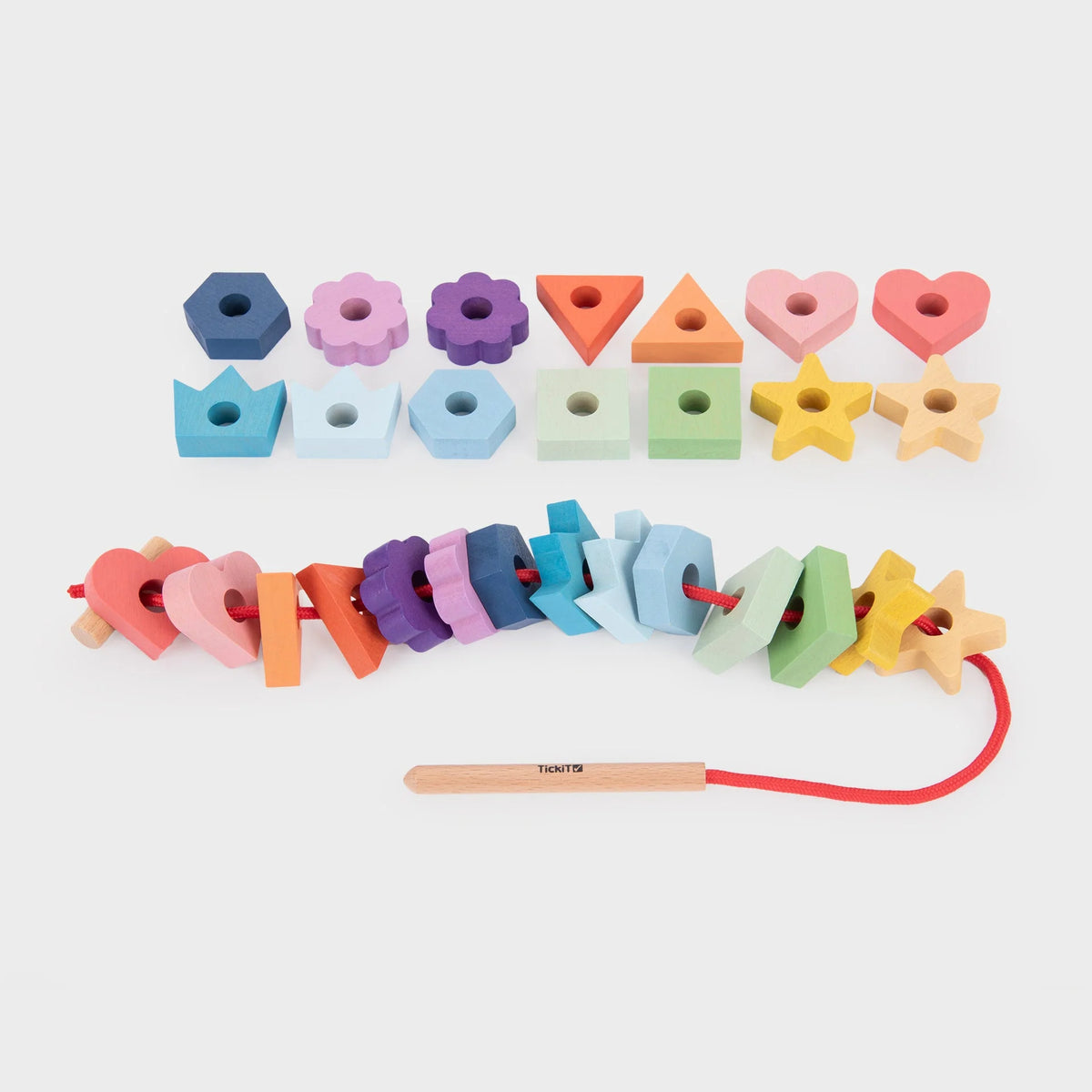 Tickit houten vetervormen regenboog 3 jr+