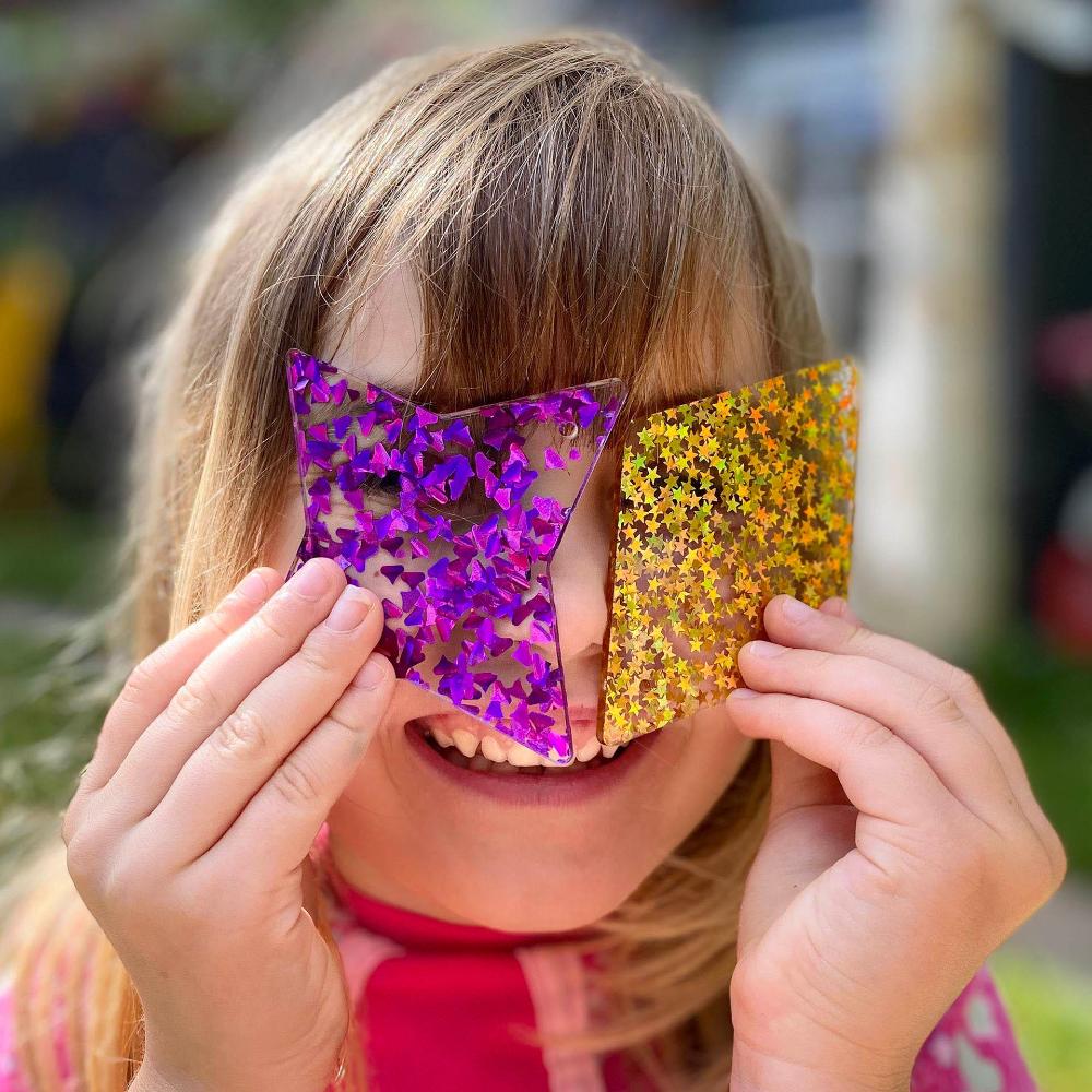 Tickit regenboog glittervormen 21 stks 3 jr+ 5060155731056