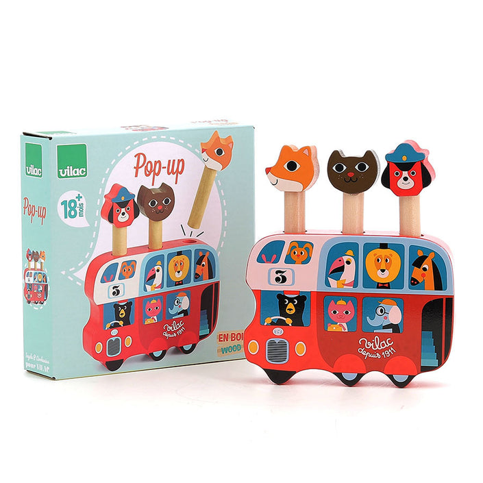 VILAC pop-up bus dieren 18 m+