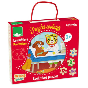 VILAC puzzle professions 3yrs+ / 6, 9, 12 and 16 pcs
