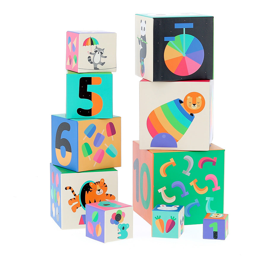VILAC stacking tower rainbow 1 yr+