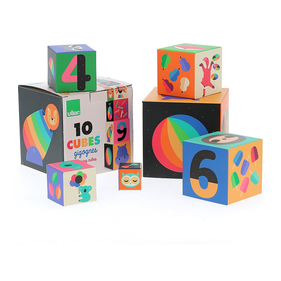 VILAC stacking tower rainbow 1 yr+