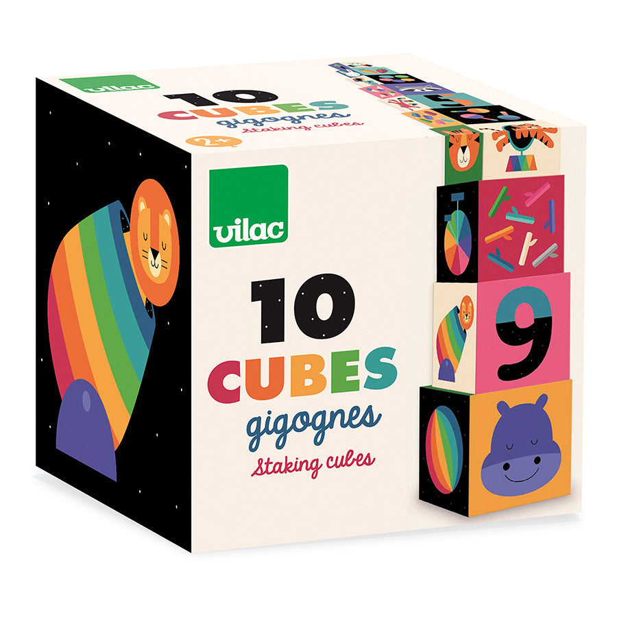 VILAC stacking tower rainbow 1 yr+