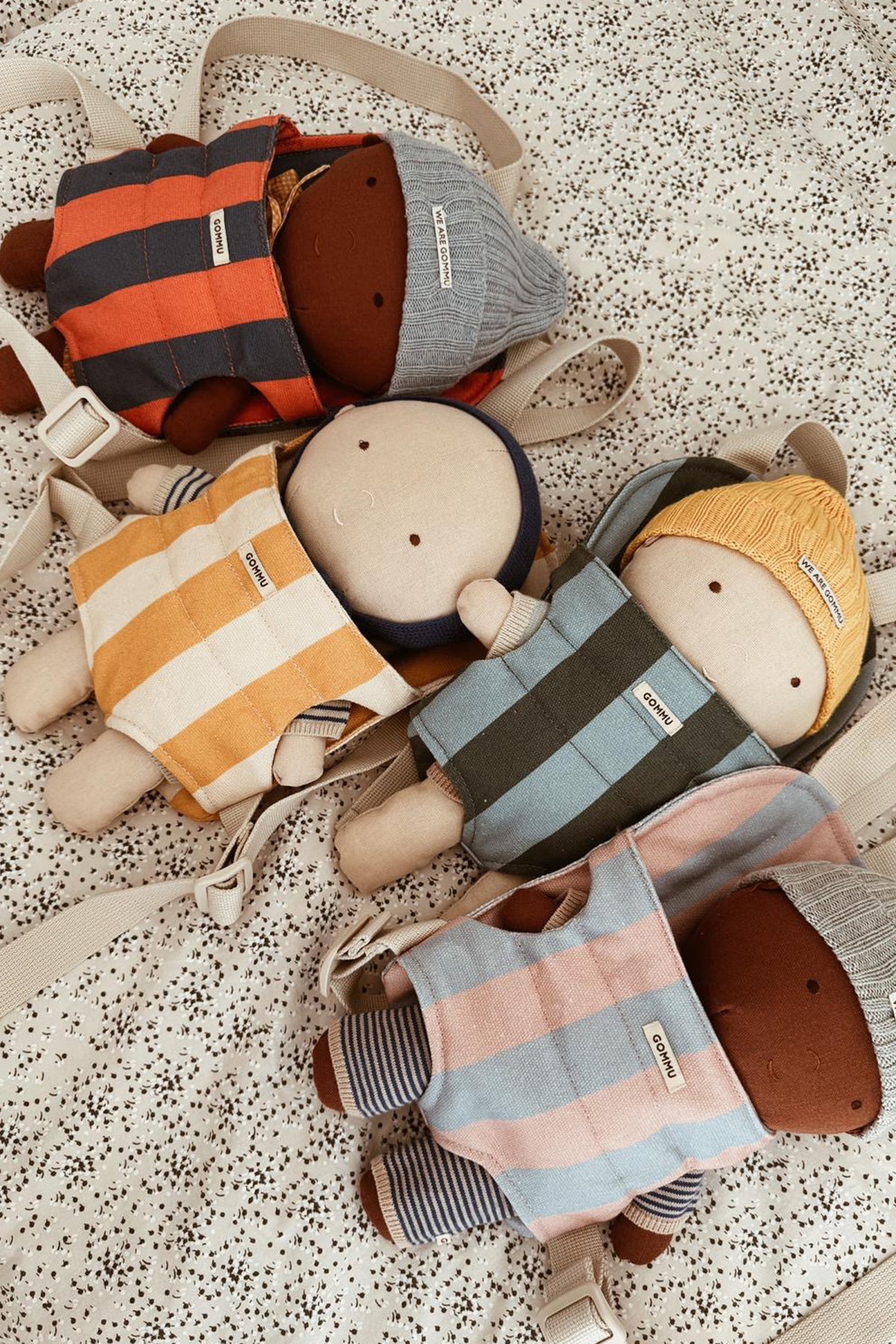 Buy We are gommu poppendraagzak big stripe yellow 3 jr+