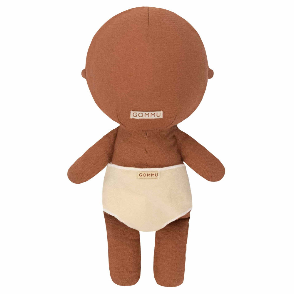 We are gommu baby pop soft almond 32 cm 0 mnd+ 100% linnen + katoen + recycled PES vulling