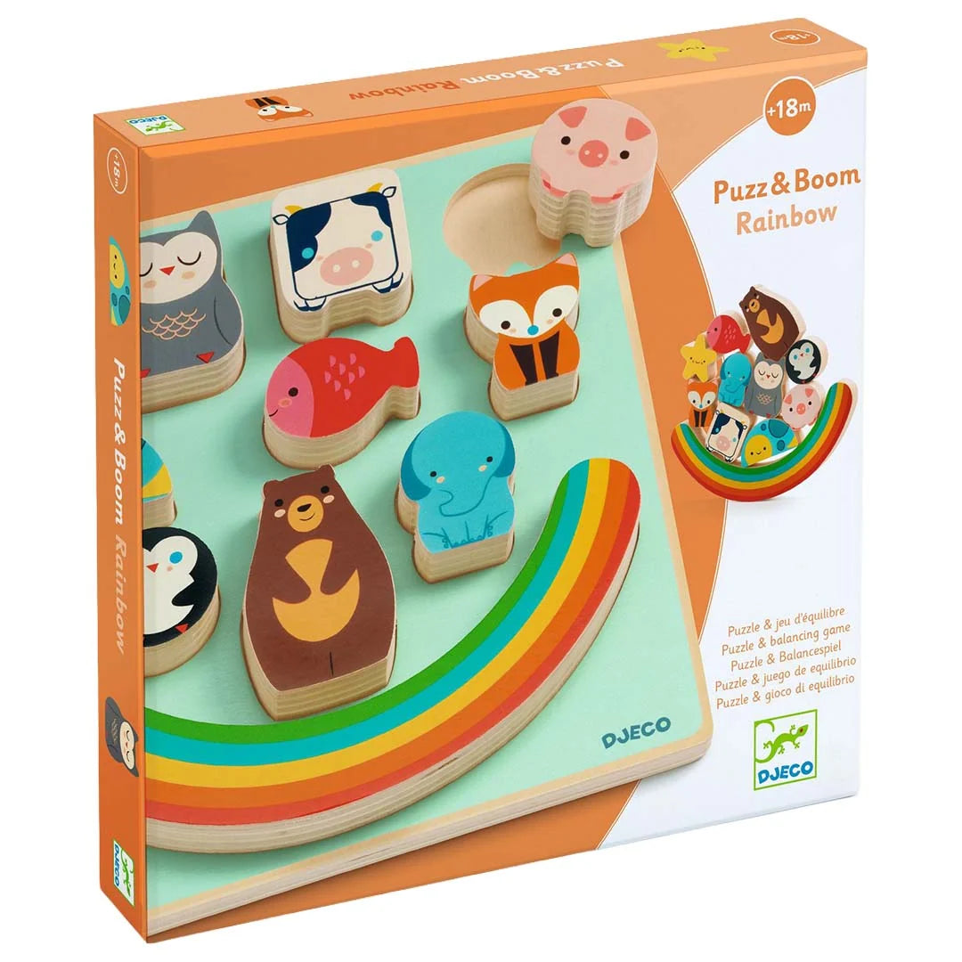DJECO puzzel en balanceerspel Rainbow 18 mnd+