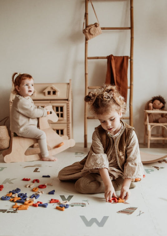 Play & Go speelmat alphabet terrazo 180 x 180 cm