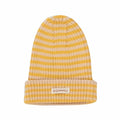 We are gommu poppenbeanie Light Cream Mustard stripes 3 jr+