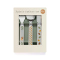 Petit Monkey cutlery set animal cradle dove blue