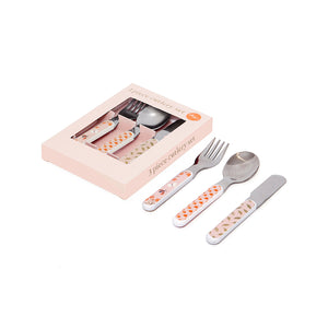 Petit Monkey cutlery set animal cradle pink