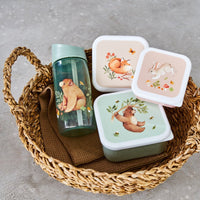 Petit Monkey drinking bottle bear and friends sage