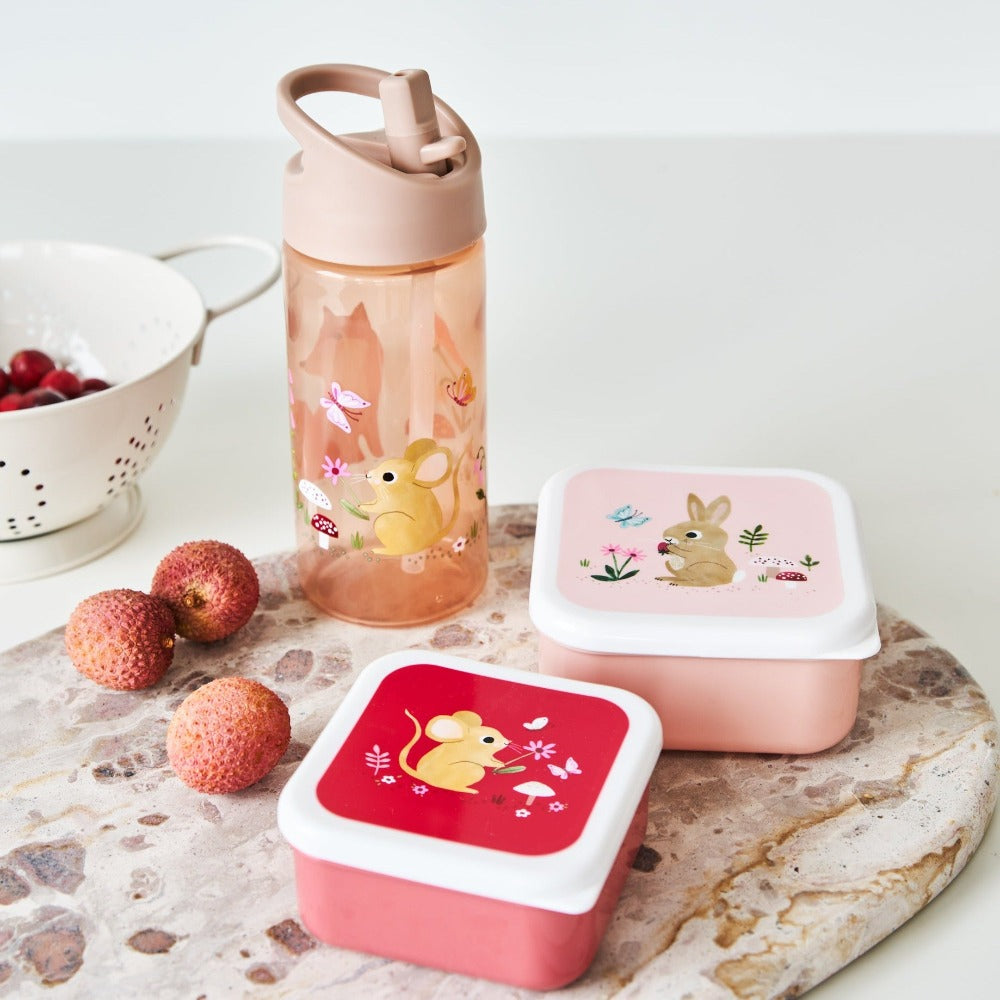 Buy Petit Monkey snack box set woodland blue 12 x 12 cm