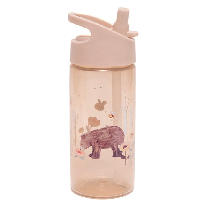 Petit Monkey drinking bottle humming bear linen