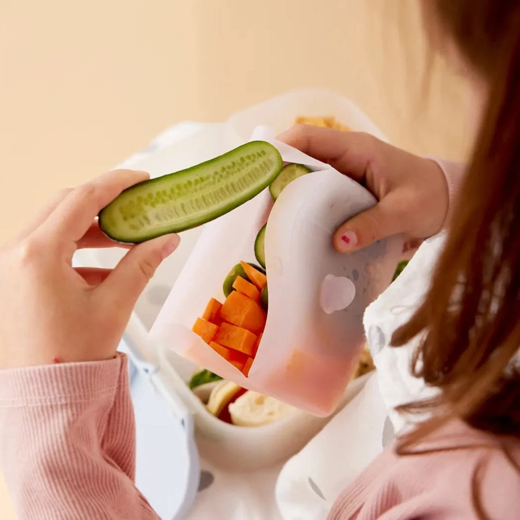 B.box bento lunch box blue slate 100% siliconen