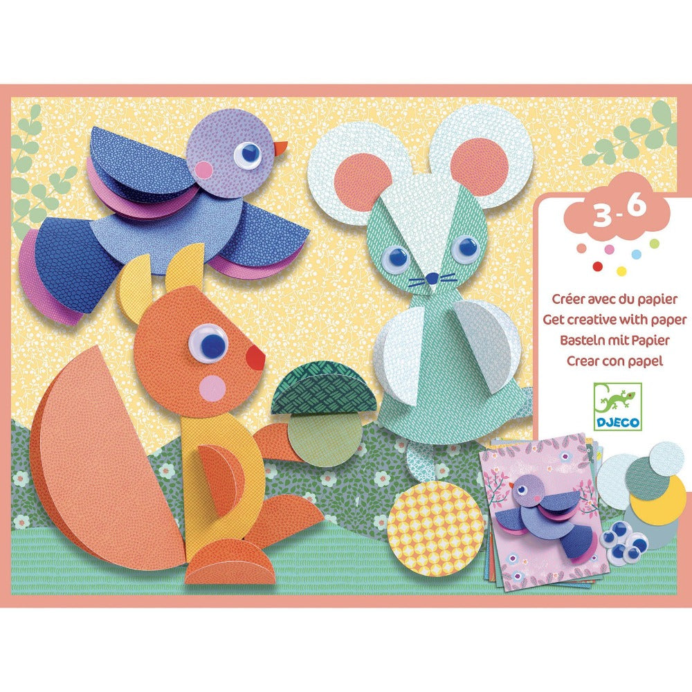 DJECO creative with paper Rounds 3 yrs+