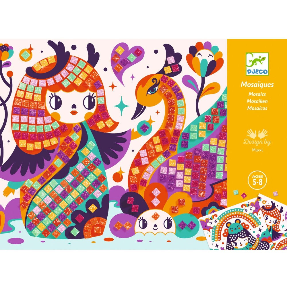 DJECO glitter mosaic kokeshi 5 yrs+