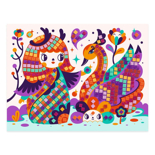 DJECO glitter mosaic kokeshi 5 yrs+