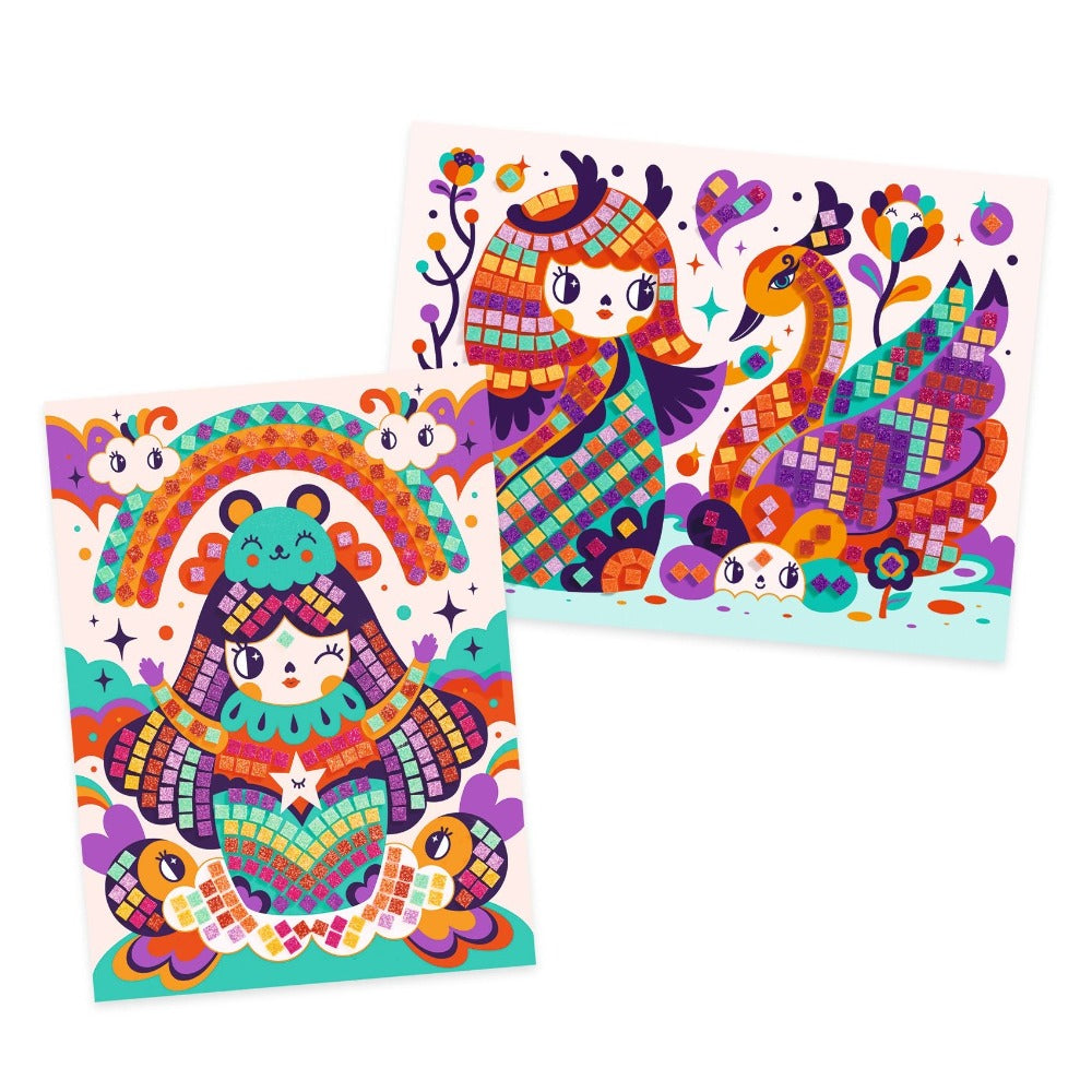 DJECO glitter mosaic kokeshi 5 yrs+ DJ08904