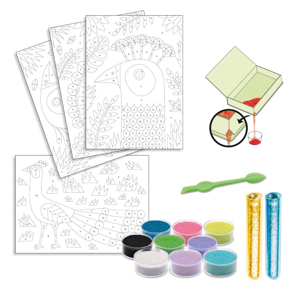 DJECO glitter sand birds 7 yrs+