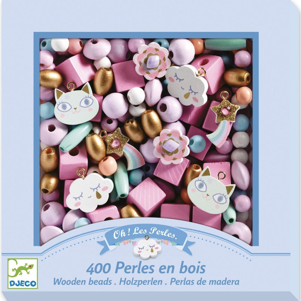 DJECO wooden beads rainbow 4 yrs+