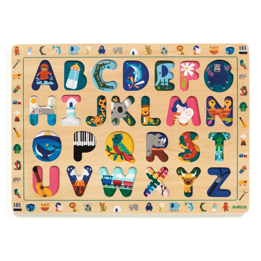 Buy DJECO wooden puzzle Alphabet 3 yrs+