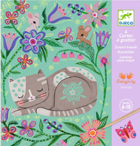 DJECO scratch foil cards Animals in the garden 6 yrs+
