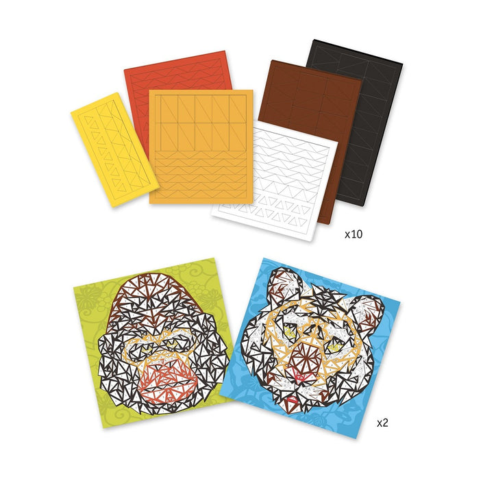 DJECO mosaic set wild animals Khan 8 yrs+