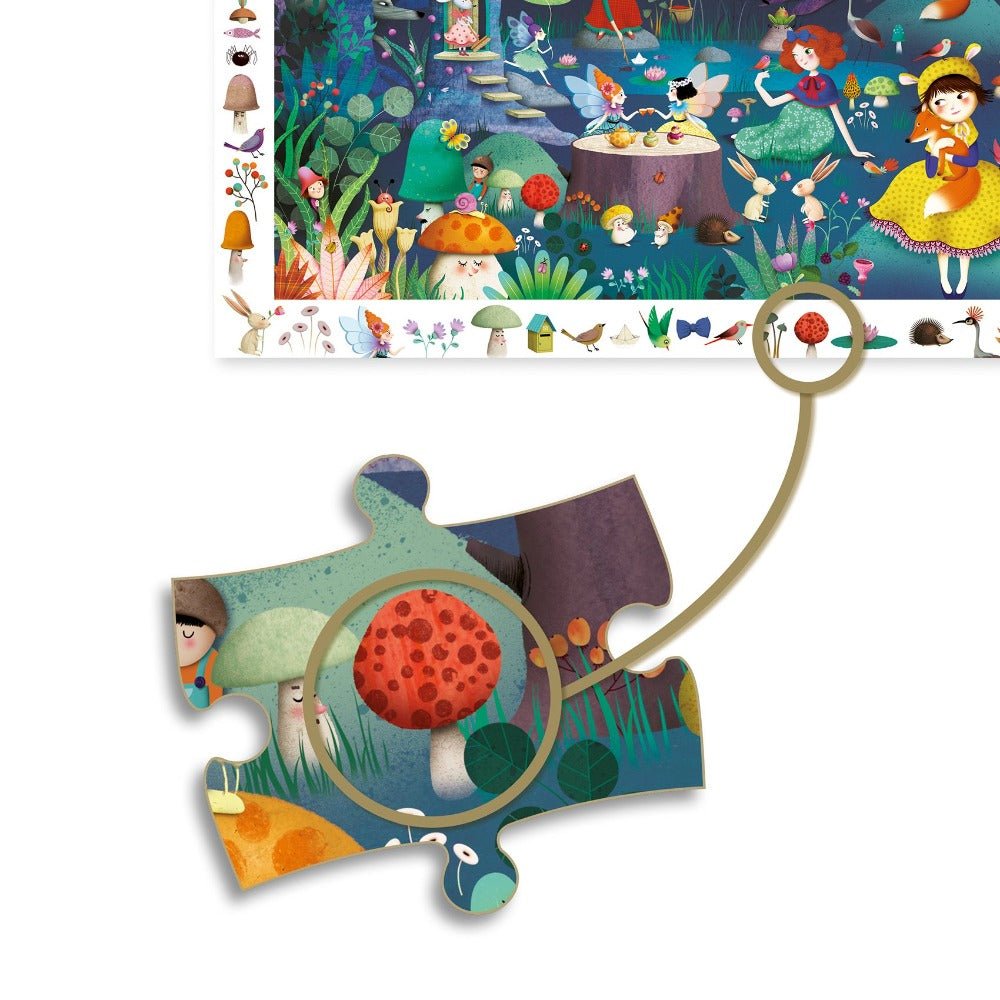 DJECO observation puzzle La foret enchantee 5 yrs+/ 100 pcs 3070900075047