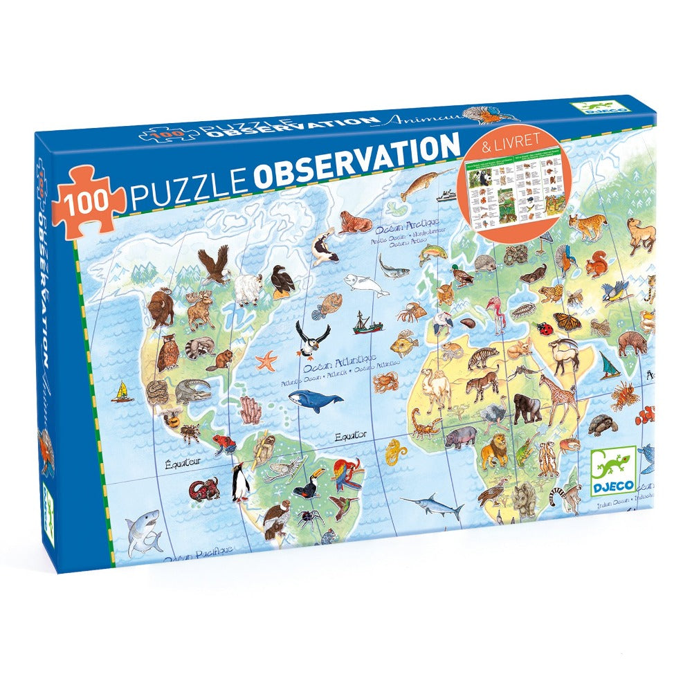 DJECO observation puzzle animals 5 yrs+/ 100 pcs