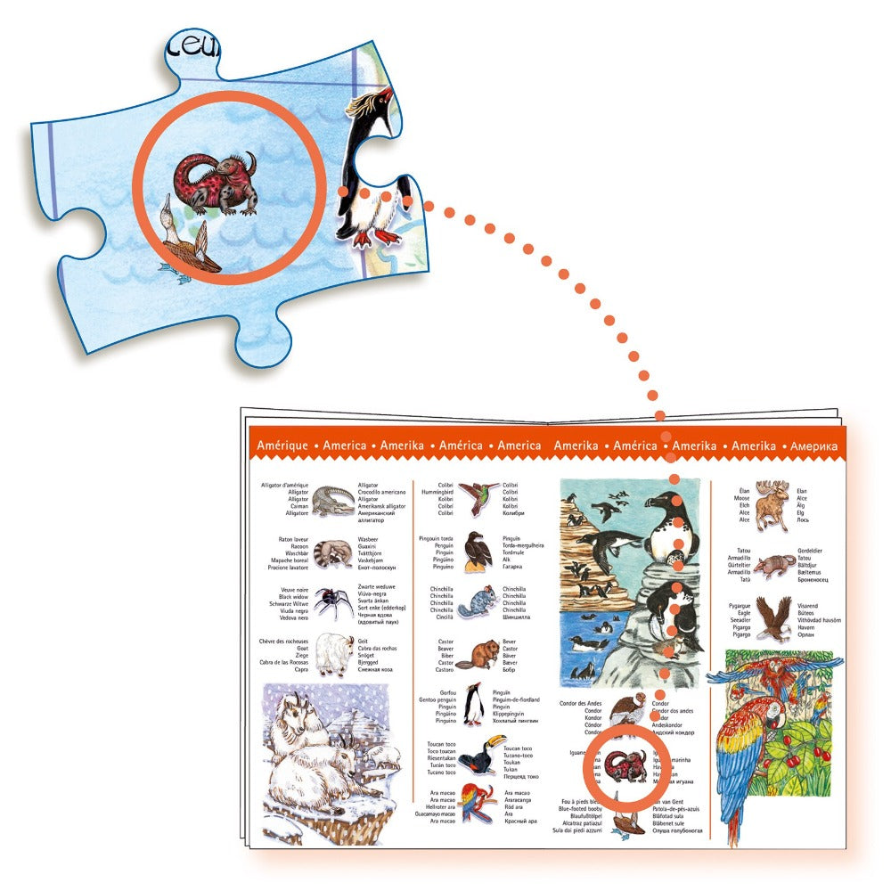 DJECO observation puzzle animals 5 yrs+/ 100 pcs