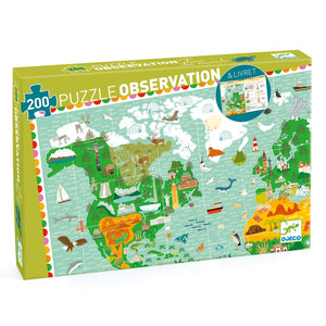 DJECO observation puzzle tour du monde 6 yrs+/ 200 pcs