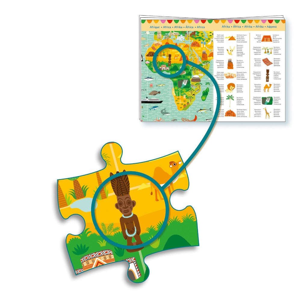 DJECO observation puzzle tour du monde 6 yrs+/ 200 pcs 3070900074125